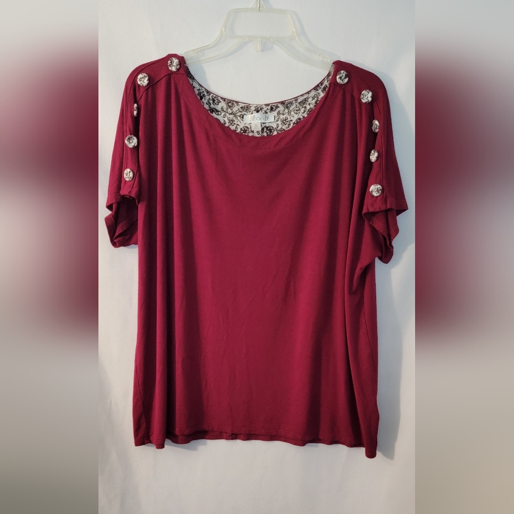 Jillian N Short Sleeve Top Size XL